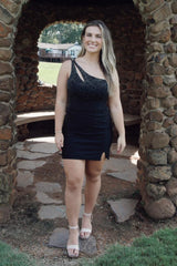 Orange Homecoming Dress One Shoulder Sequin Tight Short Prom Dress