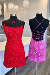 Orange Homecoming Dress Short Tight Prom Dress with Lace Beading