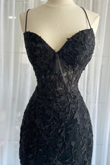 Orange Homecoming Dress Spaghetti Straps Tight Short Prom Dress with Appliques