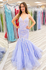 Orange Prom Dress Floral Mermaid Spaghetti Straps Long Formal Dress