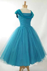 Peacock Blue Homecoming Dress Square Neck A Line Prom Dress