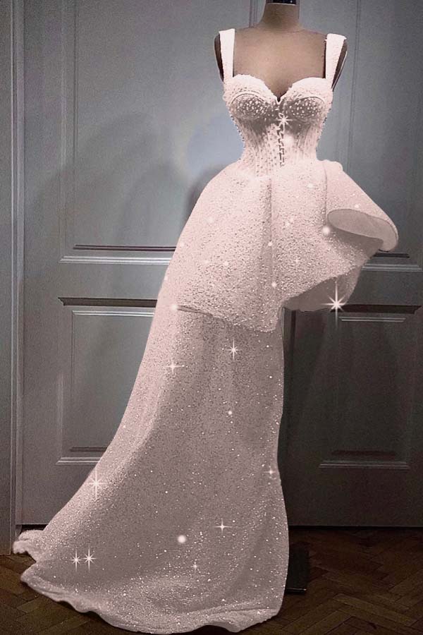 Pink A Line Homecoming Dress Sleeveless Straps High Low Cocktail Dress With Sequins