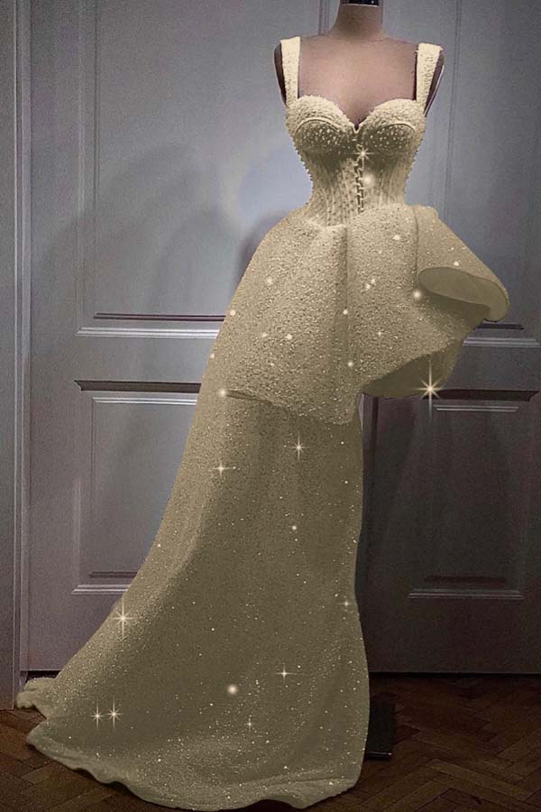 Pink A Line Homecoming Dress Sleeveless Straps High Low Cocktail Dress With Sequins