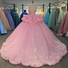 Pink Ball Gown Quinceanera Dress Sweetheart Neck Sweet 16 Dress