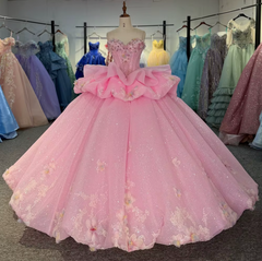 Pink Ball Gown Quinceanera Dress Sweetheart Neck Sweet 16 Dress