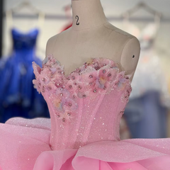 Pink Ball Gown Quinceanera Dress Sweetheart Neck Sweet 16 Dress