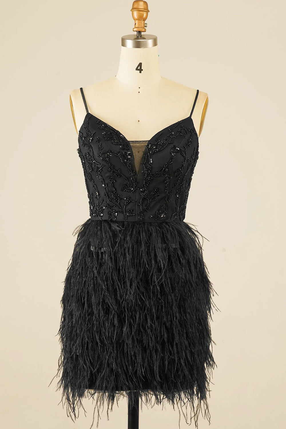 Pink Homecoming Dress Sequin Tight Cocktail Party Dresses with Feathers