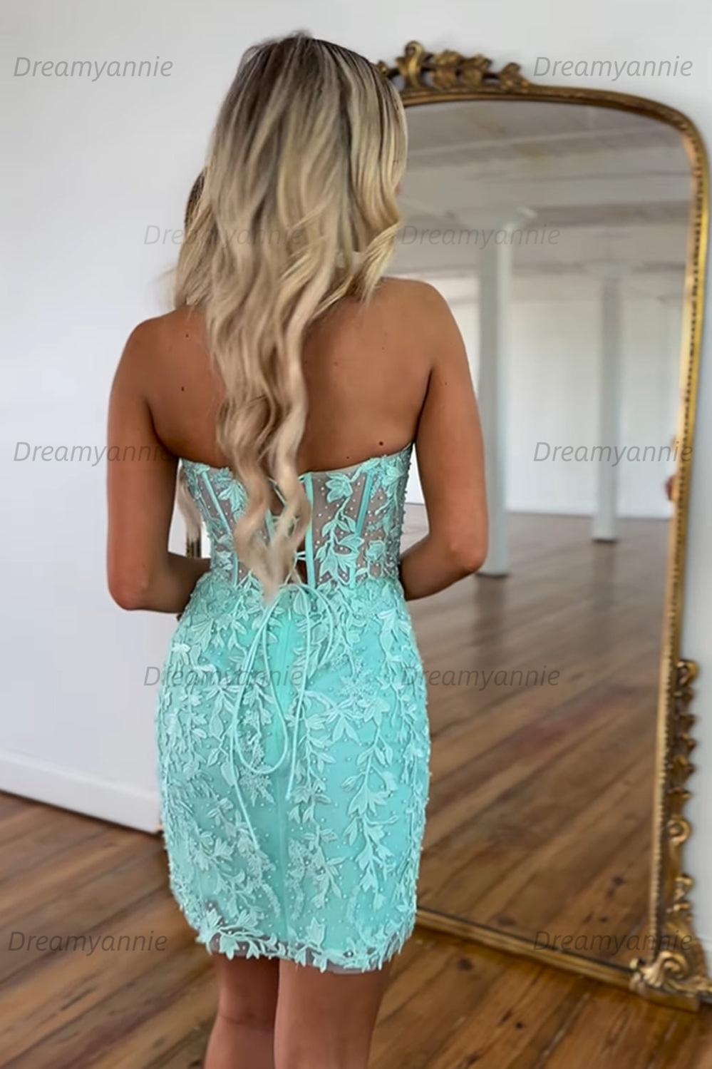 Pink Homecoming Dress Tight Short Cocktail Dresses with Appliques