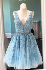 Pink Homecoming Dress V Neck A Line Prom Dress