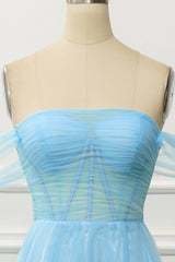 Pink Prom Dress Corset Off the Shoulder Long Evening Dress with Ruffles