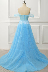 Pink Prom Dress Corset Off the Shoulder Long Evening Dress with Ruffles
