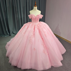 Pink Quinceanera Dress Ball Gown Birthday Party Sweet 16 Dress
