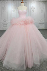 Pink Quinceanera Dress Sweetheart Neck Lace Up Party Ball Gown Sweet 16 Dress