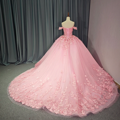 Pink Quincenera Dress Ball Gown Off The Shoulder Sweet 16 Dress
