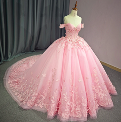 Pink Quincenera Dress Ball Gown Off The Shoulder Sweet 16 Dress