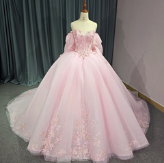 Pink Sweetheart Quinceanera Dress Ball Gown Off The Shoulder Sweet 16 Dress