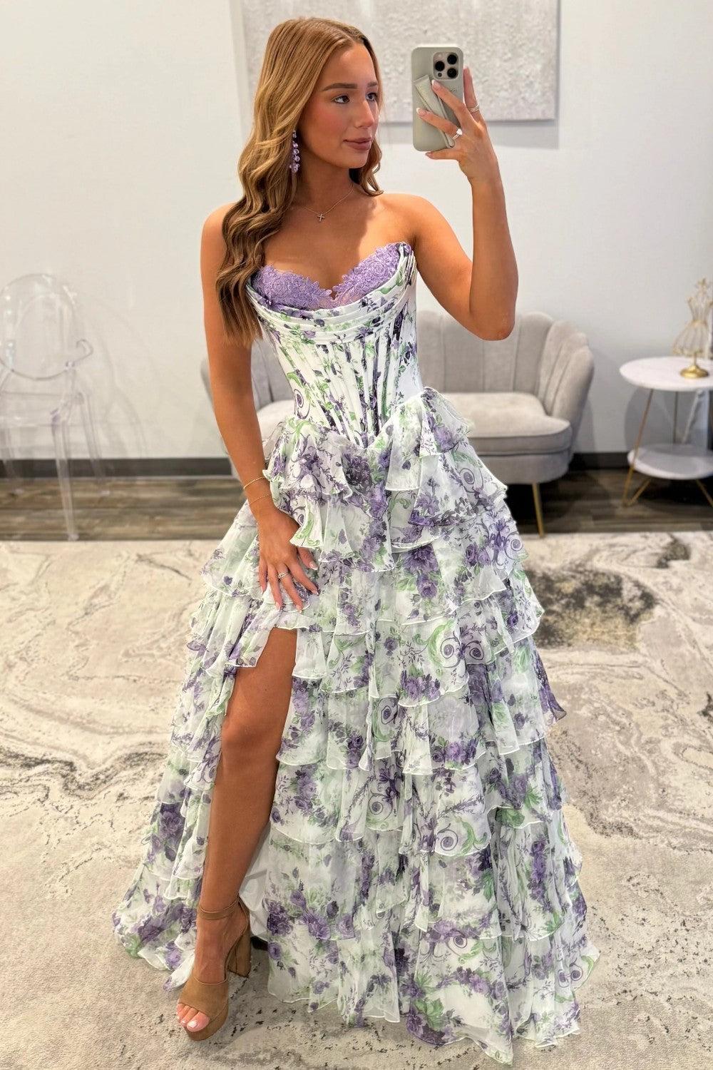 Princess A Line Sweetheart Pink Corset Prom Dress With Ruffles Appliques Formal Evening Gown