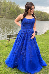 Princess Prom Dress Champagne Spaghetti Straps Evening Dress