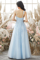 Princess Prom Dress Champagne Spaghetti Straps Evening Dress