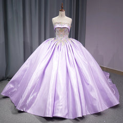 Purple Charro Quinceanera Dress Strapless Embroidery Satin Sweet 16 Dress Ball Gown Dress