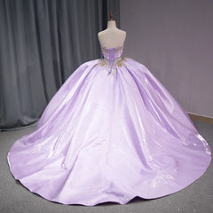 Purple Charro Quinceanera Dress Strapless Embroidery Satin Sweet 16 Dress Ball Gown Dress