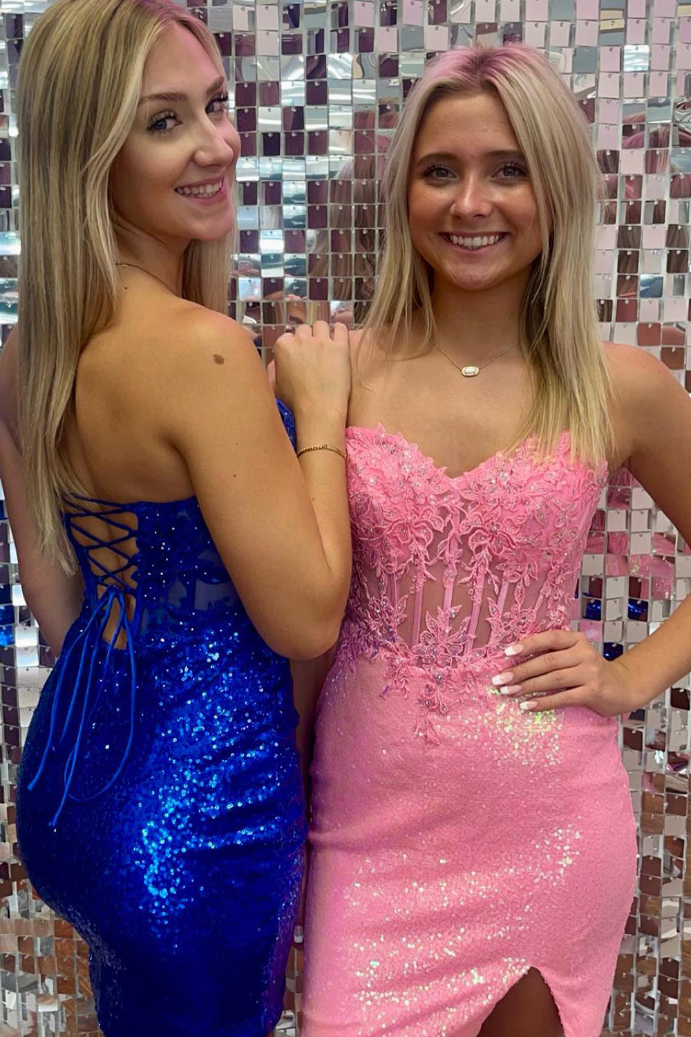 Purple Homecoming Dress Corset Tight Sequin Short Prom Dress with Lace