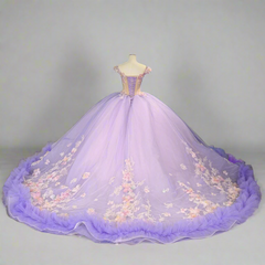 Purple Quinceanera Dress Off The Shoulder Ball Gown Sweet 16 Dress