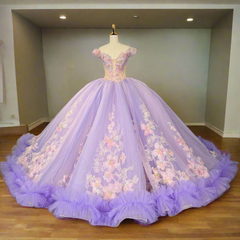 Purple Quinceanera Dress Off The Shoulder Ball Gown Sweet 16 Dress