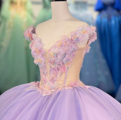 Purple Quinceanera Dress Off The Shoulder Ball Gown Sweet 16 Dress
