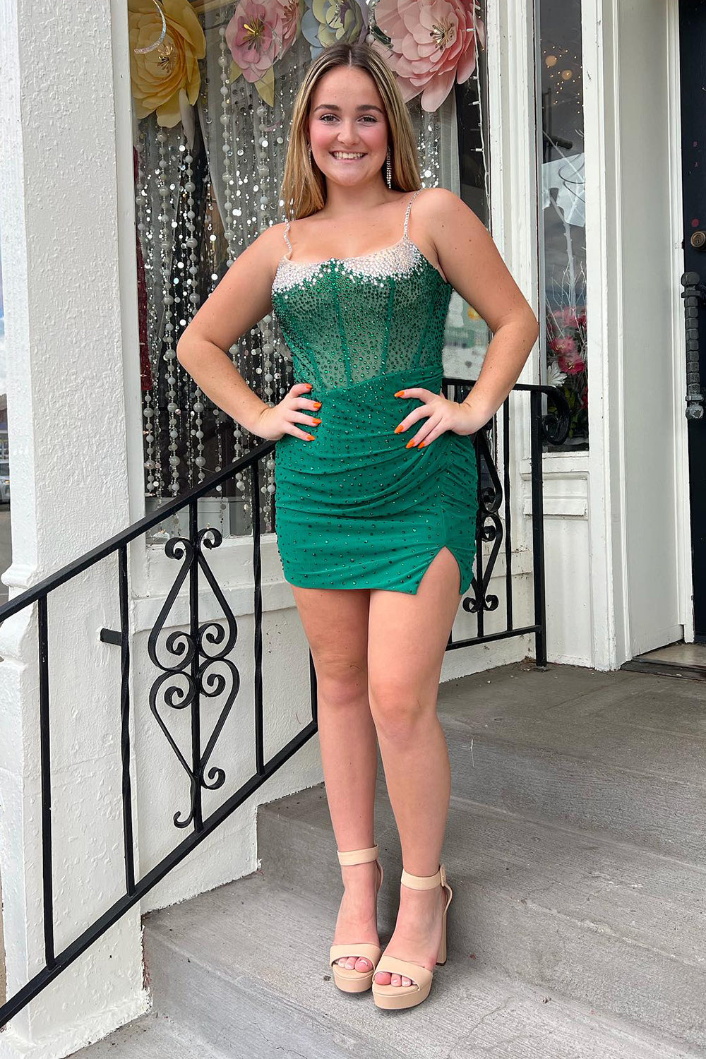 Red Homecoming Dress Corset Tight Short Prom Dress with Beadings