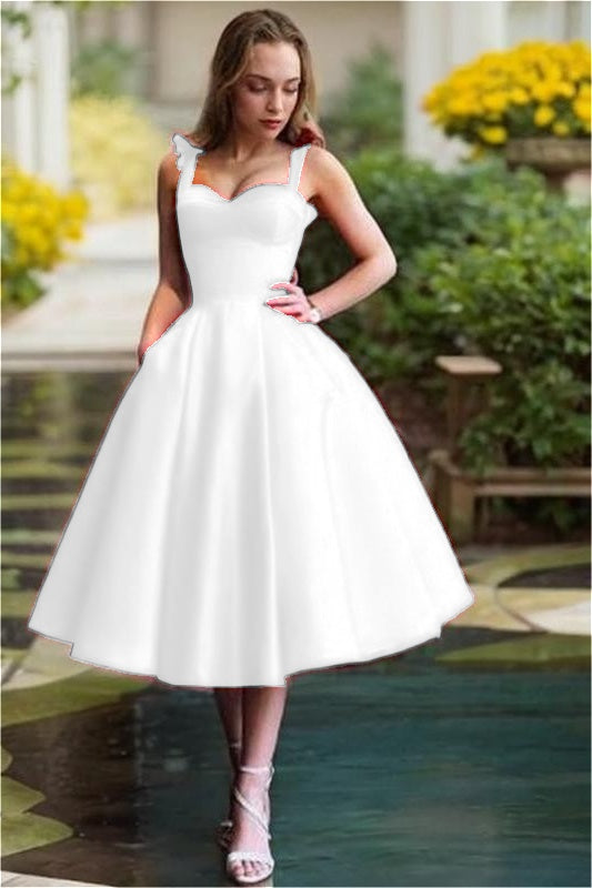 Red Spaghetti Straps Homecoming Dress Sweetheart Sleeveless A Line Short Cocktail Dress
