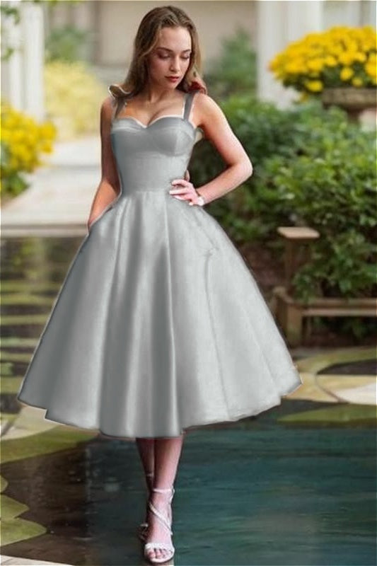Red Spaghetti Straps Homecoming Dress Sweetheart Sleeveless A Line Short Cocktail Dress