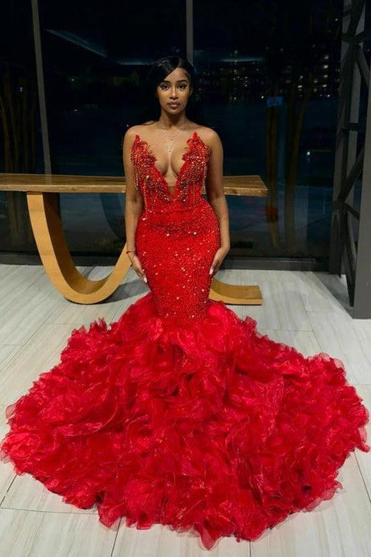 red prom dresses flowy – Bold & Glamorous Gowns Occasion:GRADUATION