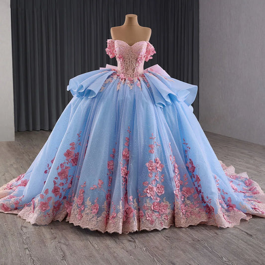 Sweet 15 16 Dress For Women Quinceanera Off Shoulder Formal Party Ball Gown Dress