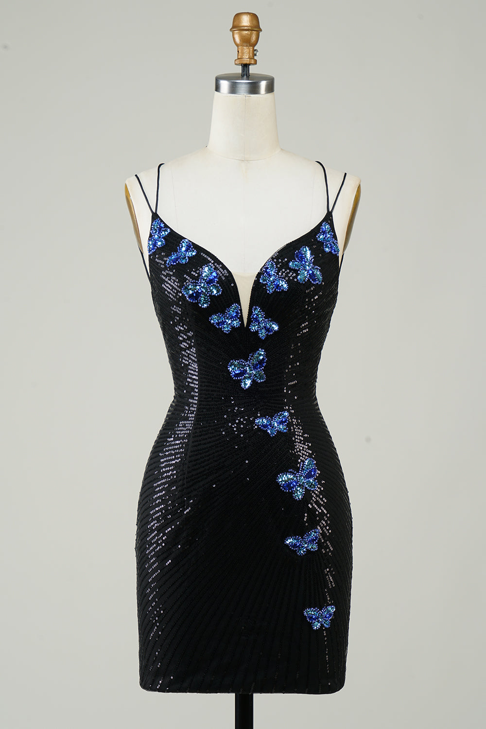 Royal Blue Homecoming Dress Sequin Beaded Tight Short Cocktail Dresses