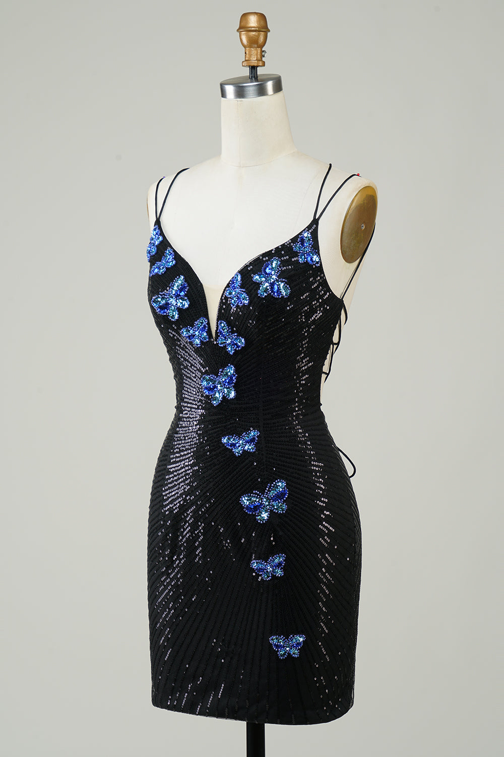 Royal Blue Homecoming Dress Sequin Beaded Tight Short Cocktail Dresses
