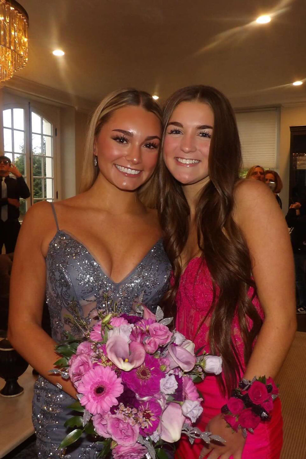 Royal Blue Homecoming Dress Sequined Corset Short Prom Dress