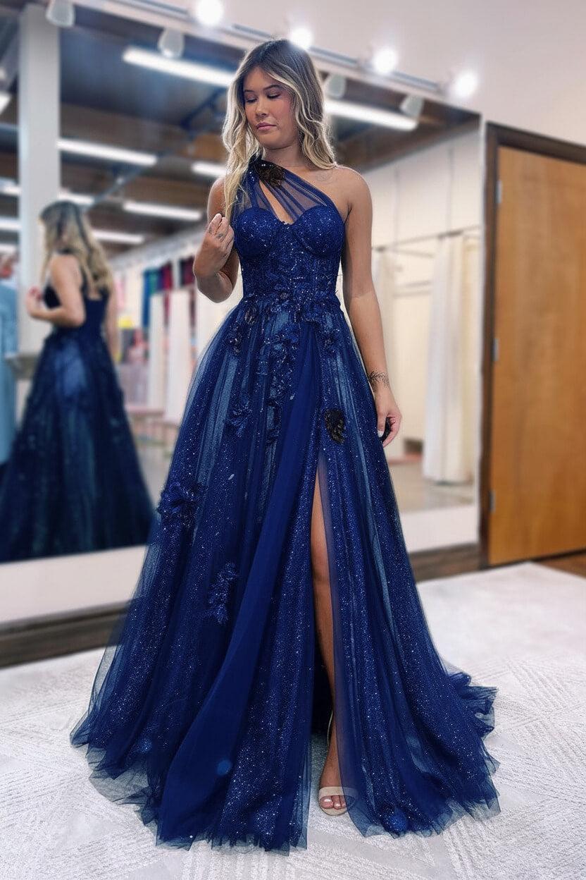 Elegant Black Evening Dress with Sheer Straps Beading and Slit