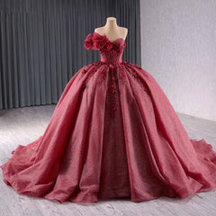 Exquisite Tulle Quinceanera Dress 2024 One Shoulder Beaded Sweet 15 16 Years Ball Gown Dress