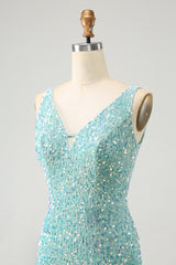 Sage Homecoming Dress Sequin Tight Short Prom Dress With Fringes