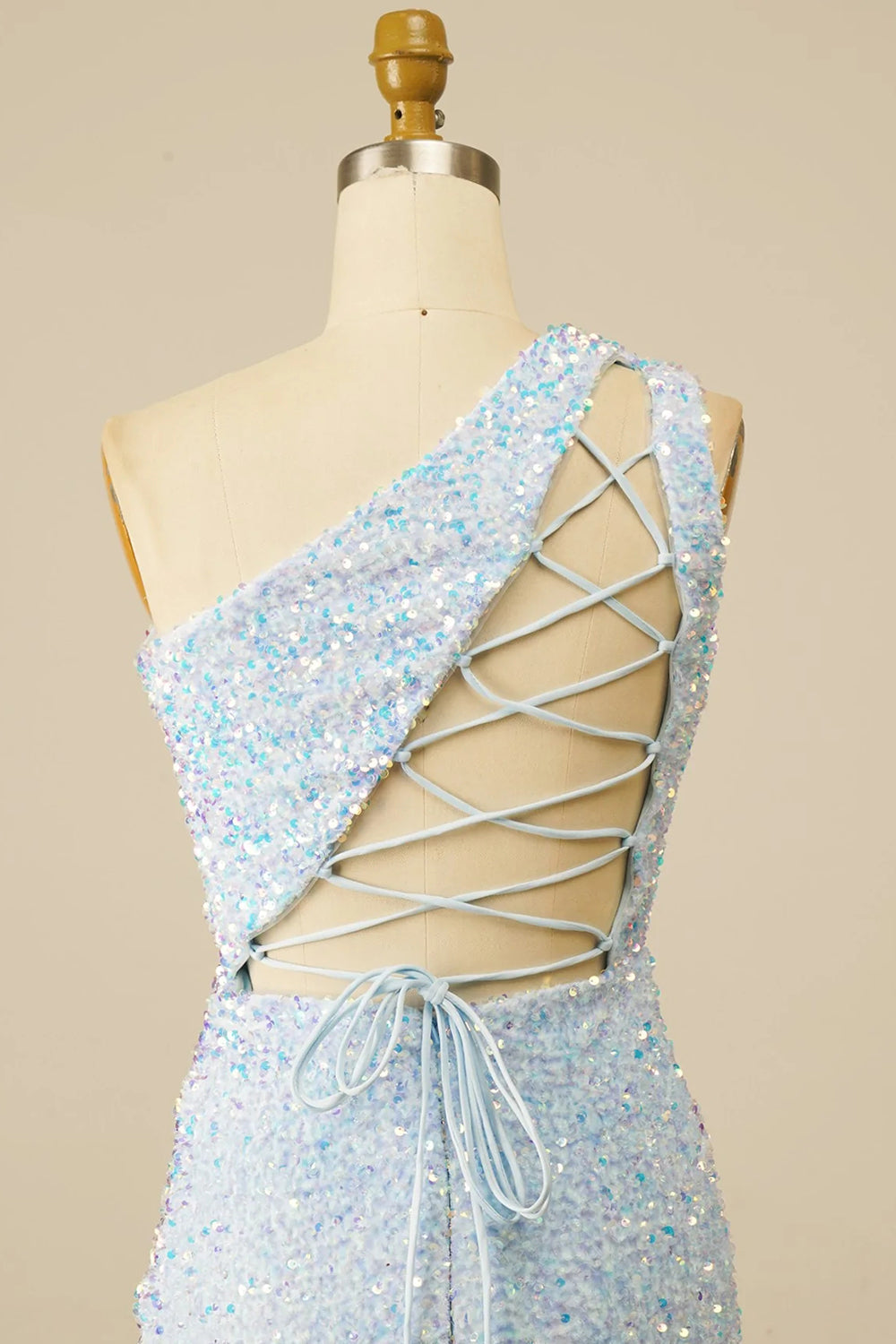 Sheath One Shoulder Royal Blue Homecoming Dress Sequin Short Cocktail Dresses