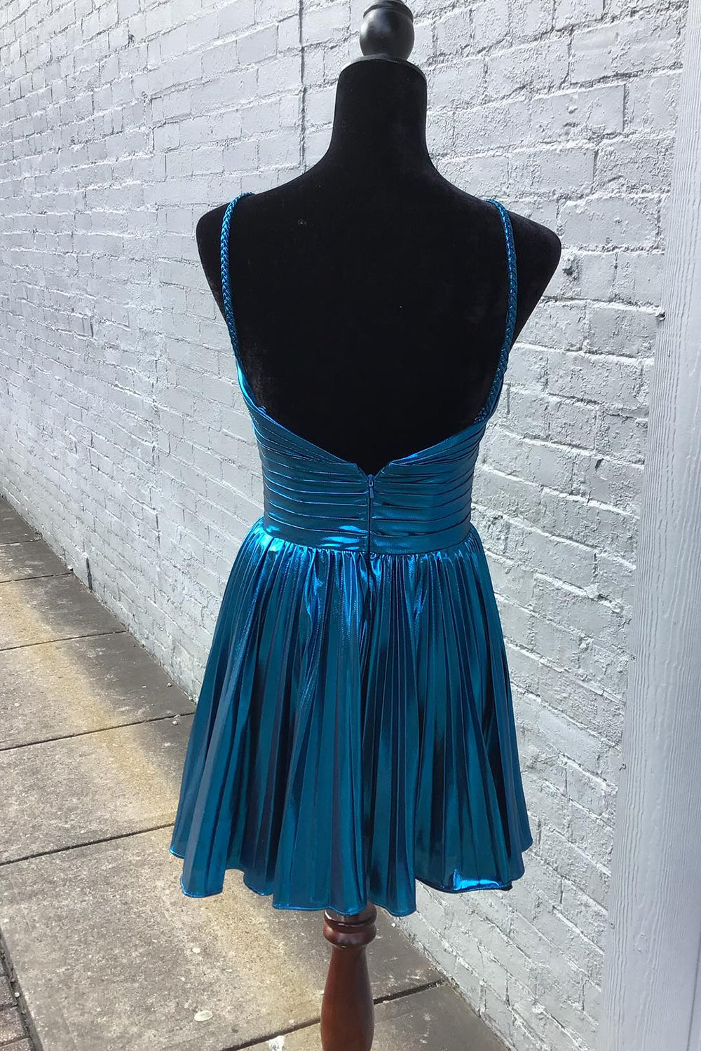 Silver Homecoming Dress A Line Halter Short Prom Dress