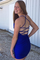 Simple Black Homecoming Dress Corset Tight Short Prom Dress