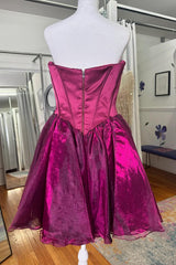 Simple Blue Homecoming Dress Corset A-Line Short Prom Dress
