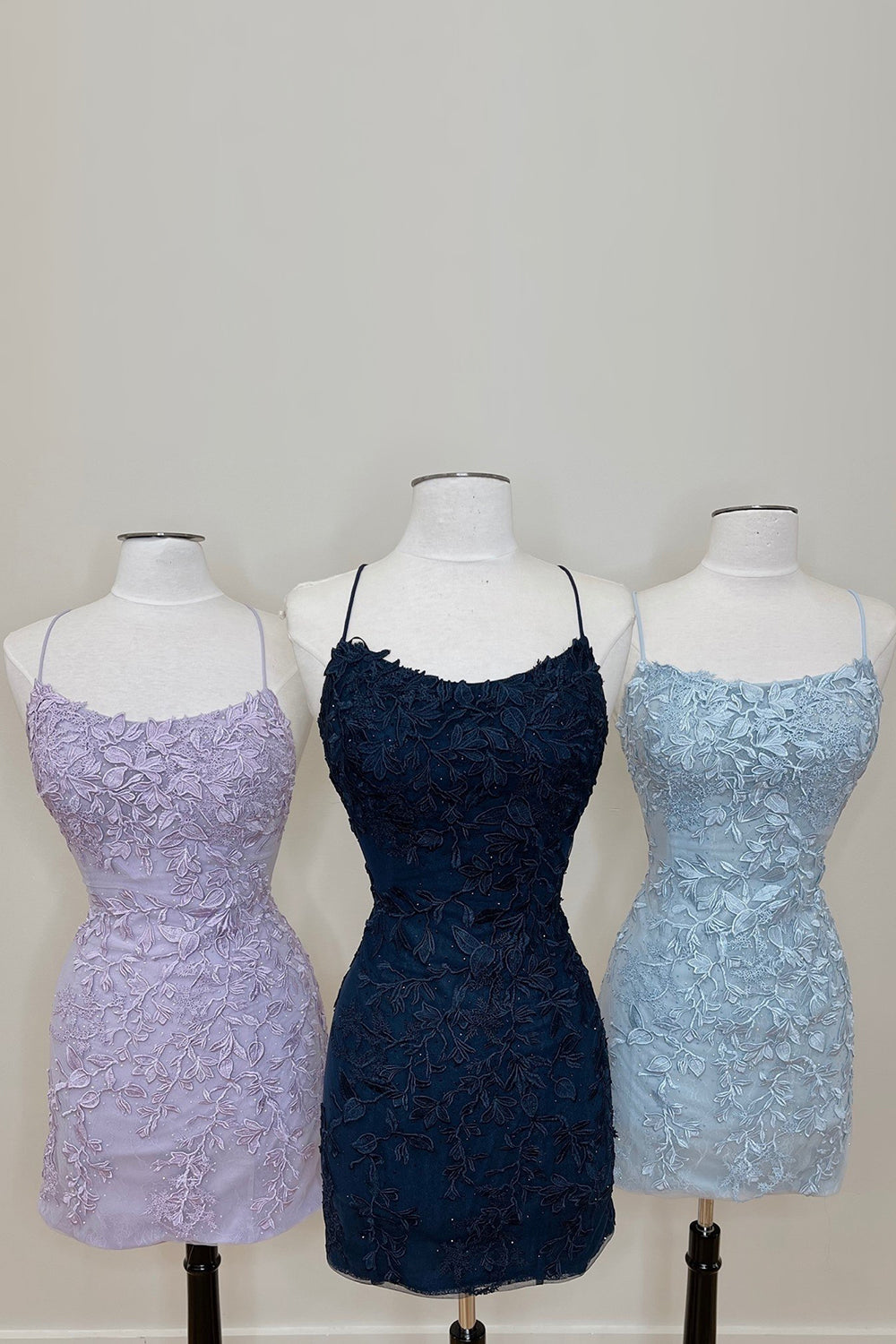 Sky Blue Homecoming Dress Short Tight Prom Dress with Lace Beading