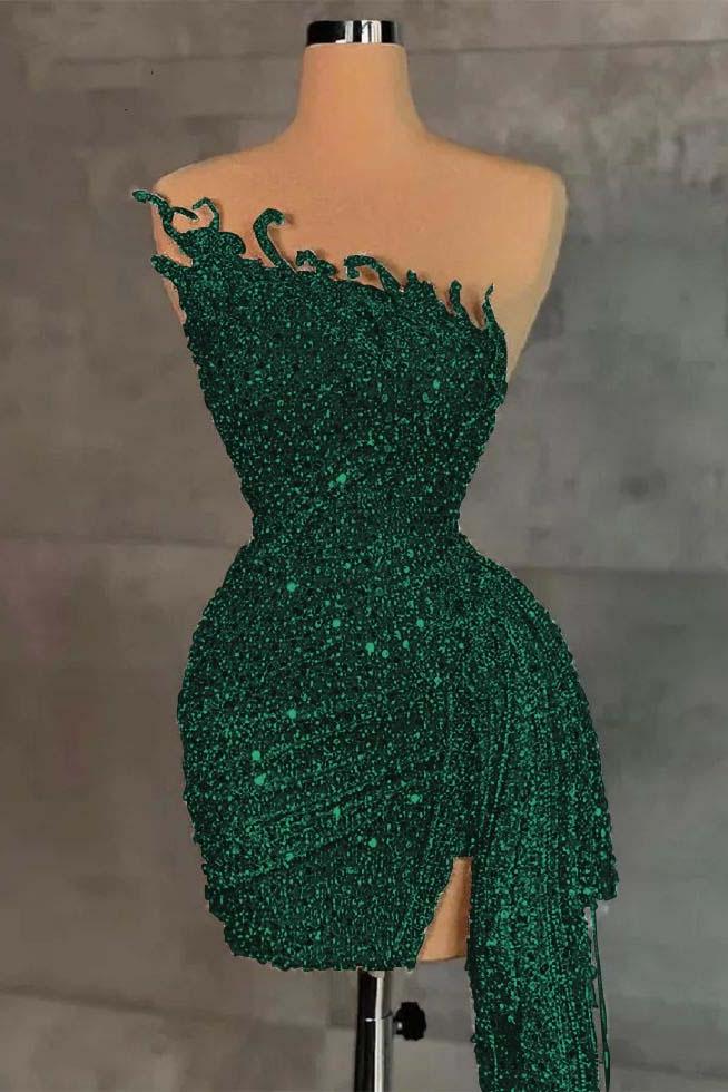 Sleeveless Beading Homecoming Dress Pleated Short Cocktail Dress With Ruffles