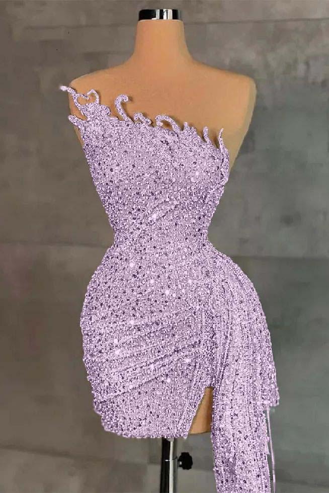 Sleeveless Beading Homecoming Dress Pleated Short Cocktail Dress With Ruffles