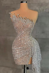 Sleeveless Beading Homecoming Dress Pleated Short Cocktail Dress With Ruffles