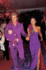 Purple 2 Piece Notched Lapel Men's Prom Suits