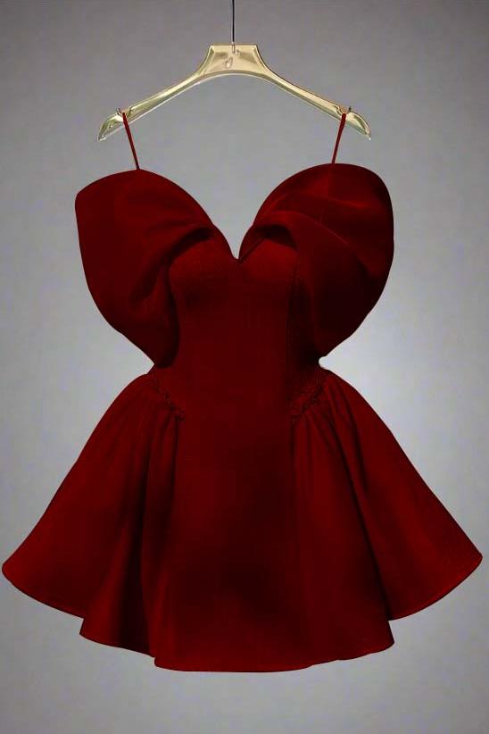 Spaghetti Straps Homecoming Dress Sleeveless Short A Line Cocktail Dress With Sequins